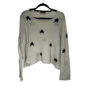 Wooden Ships Star Sweater Small Medium Mohair Wool Blend CozyChic ModelOffDuty